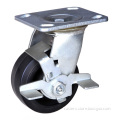 6 inch mold on rubber wheel industrial caster